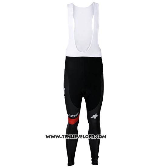 2017 Maillot Ciclismo BMC Rouge et Blanc Manches Longues et Cuissard